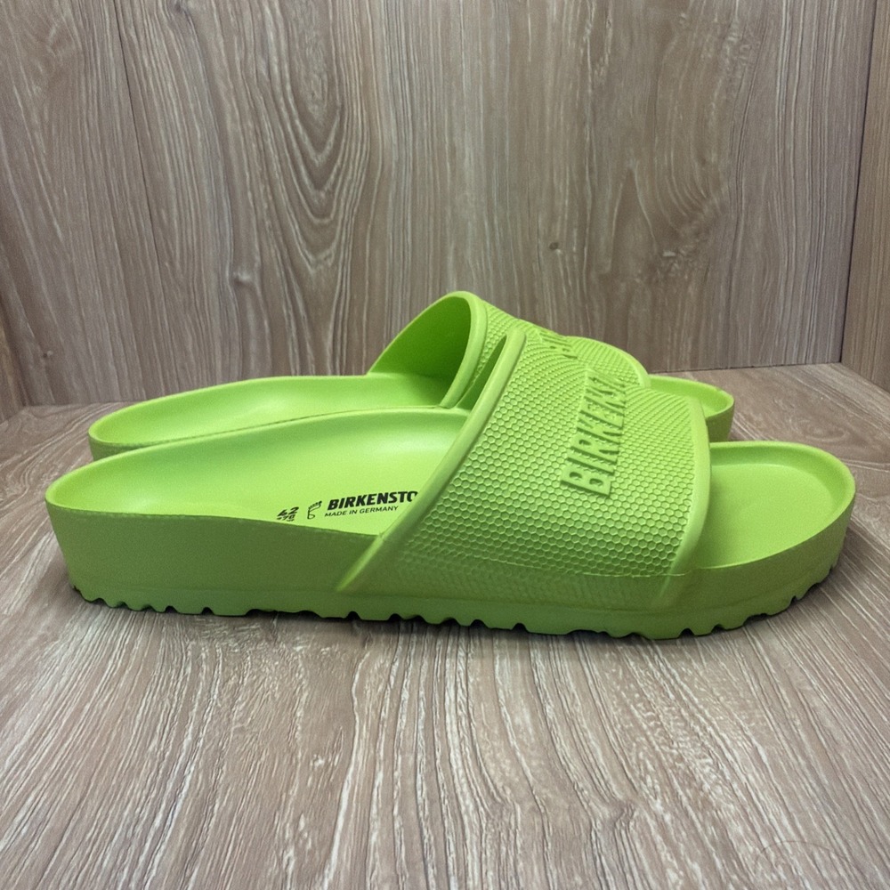 Birkenstock Barbados Men's Green Slide Sandals Slip-On Logo Solid US 9 EU 42 W11 - Picture 4 of 5